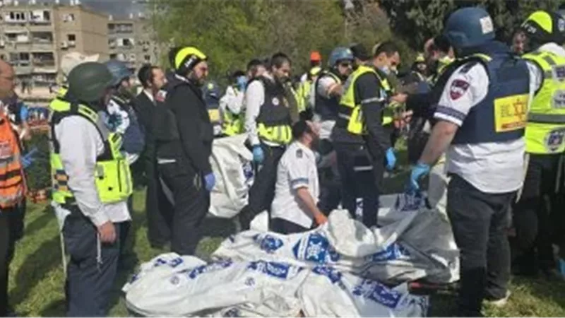 آثار القصف الإيراني على مستوطنة بيت شيمش قرب القدس