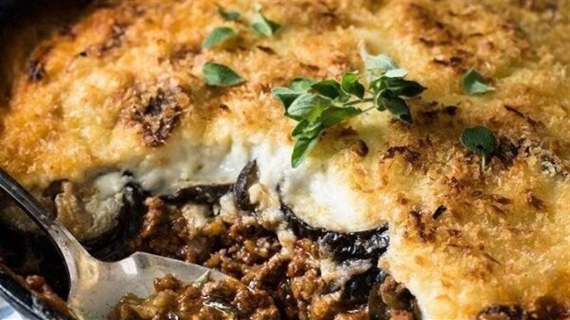 المسقعة باللحم المفروم