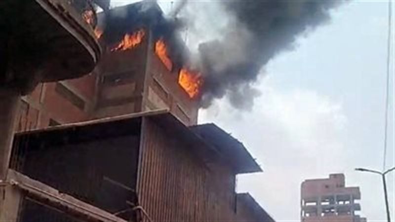 حريق مصنع للمفروشات والنسيج بالمحلة